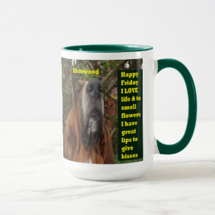 Caneca Mug Basset Hounds Happy Friday I Love Life