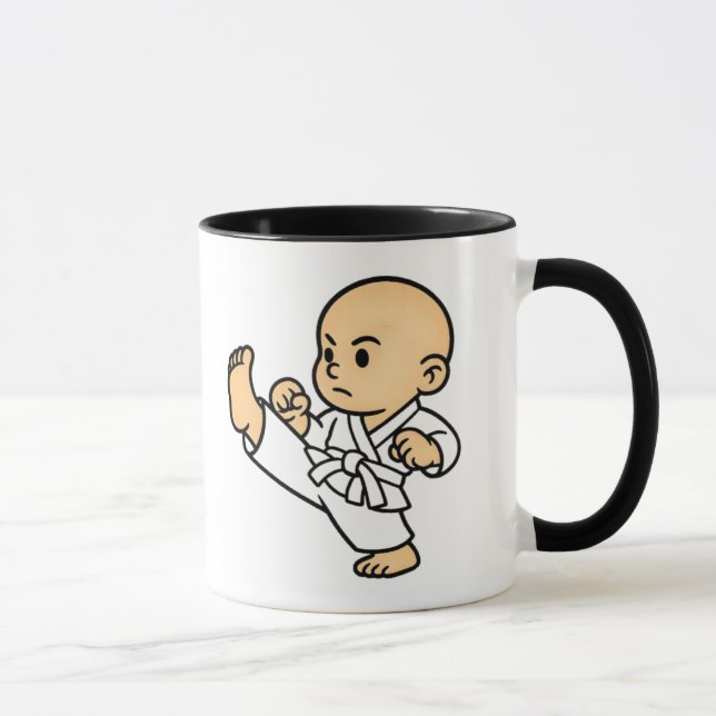 Caneca Mug bébé karatéka en action. (Direita)