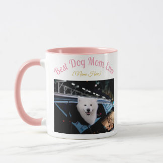 Caneca Mug - Best Dog Mom Ever Mug - Custom Photo & Name