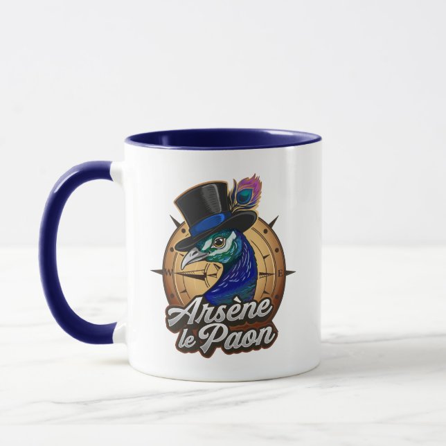 Caneca Mug bleu "Arsène le Paon" (Esquerda)