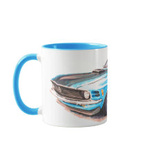 Mug Blue Mustang 1970