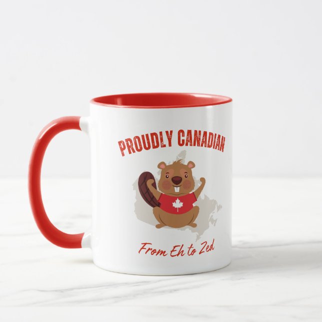 Caneca Mug Canadiano orgulhoso - De Eh A Zed! (Esquerda)