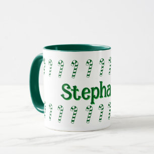 Caneca Mug - Canas de Doces Verdes com Nome