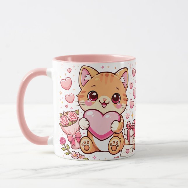 Caneca Mug Cat Valentine  (Esquerda)