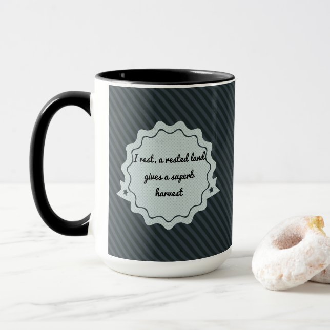 Caneca Mug Citation de Ovide en anglais - gris et noir - (Com Donut)