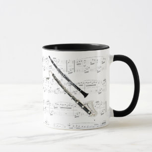 Caneca Mug - Clarinets com partituras