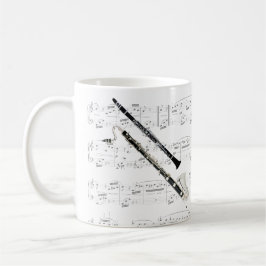 Caneca Mug - Clarinets com partituras