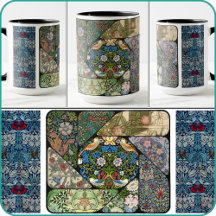 MUG - Colagem + 2 imagens laterais: William Morris