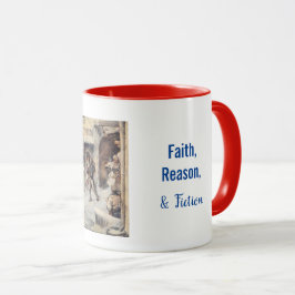 Caneca Mug com Bob Cratchit carregando Tiny Tim