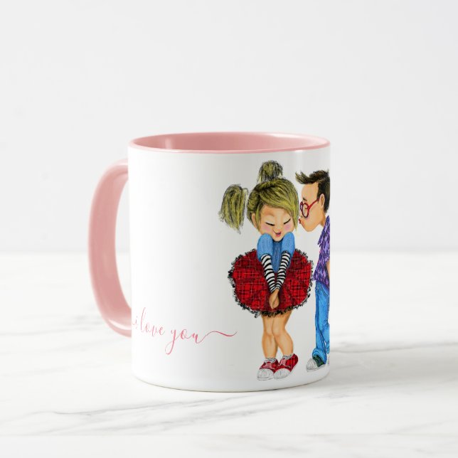 Caneca Mug com Casal Romântico - Amor (Frente Esquerda)