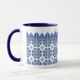 Caneca Mug com design azul e roxo
