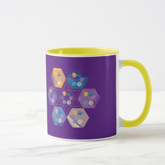 Caneca Mug com Design hexagonal impressionante (Direita)