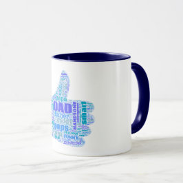 Caneca Mug com impressão no centro - Word Cloud