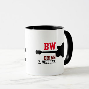 Caneca Mug com nome de guitarrista de violão
