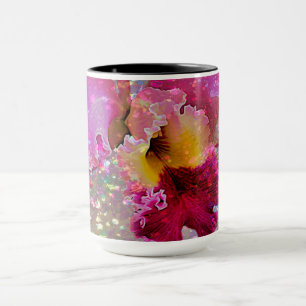Caneca Mug com Orquídea Espelhada de Tinta