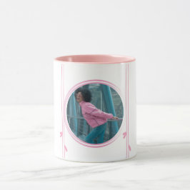 Caneca Mug com um toque cor-de-rosa e foto personalizada