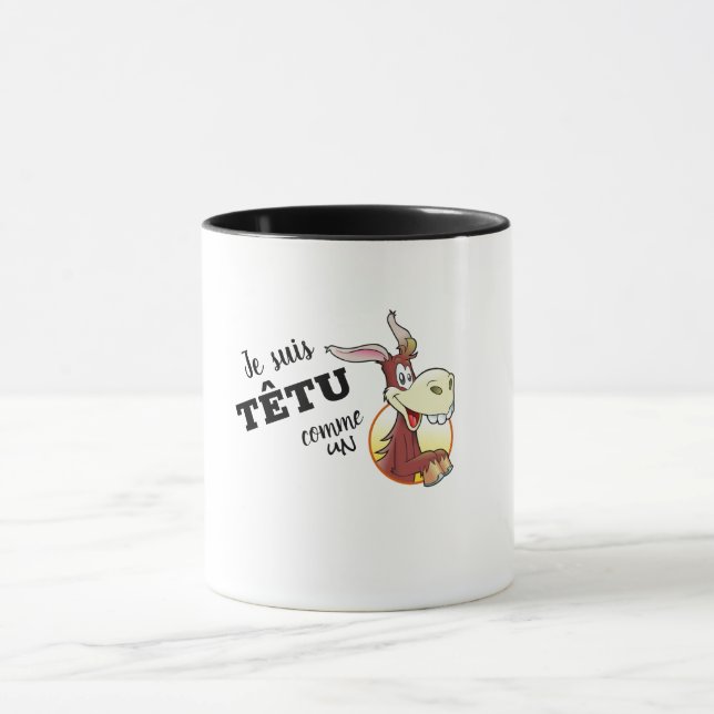 Caneca Mug combo "Je suis têtu comme un âne" (Centro)