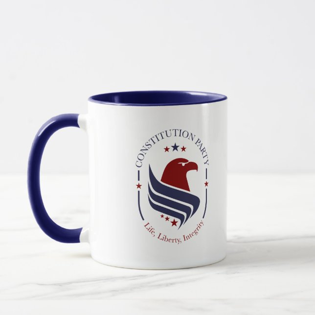 Caneca Mug, Constitution Party, Eagle, oval Coffee Mug (Esquerda)