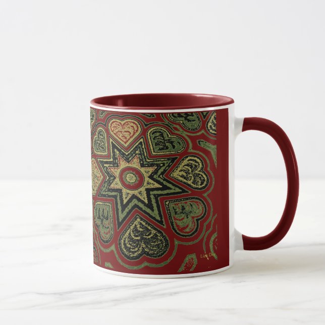Caneca Mug 'Corações Russos' (Direita)