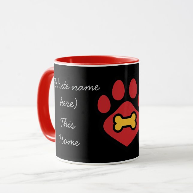 Caneca Mug Cute Animal Paw Print (Frente Esquerda)