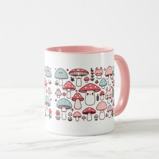 Caneca Mug Cute Kawaii Mushroom
