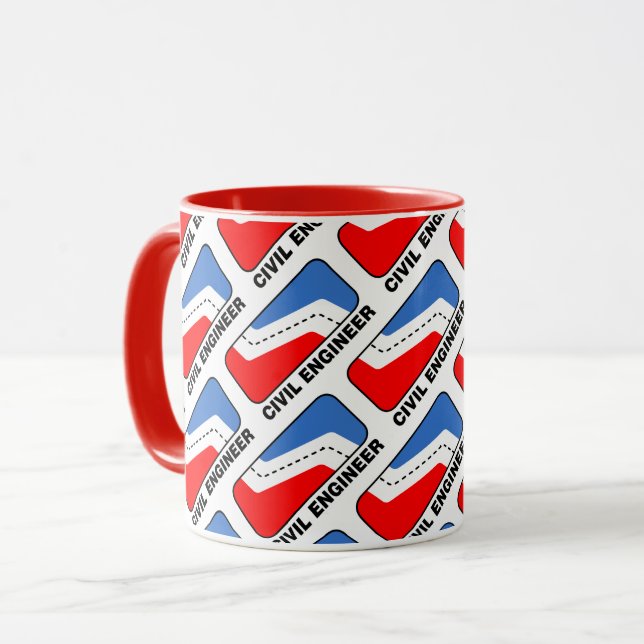 Caneca Mug da Liga Engenheiro Civil (Frente Esquerda)