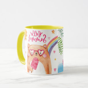Caneca Mug De Animais De Verão