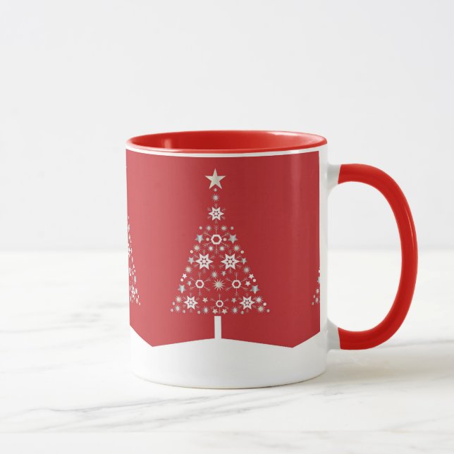 Caneca Mug de Árvore de Natal Personalizado (Direita)