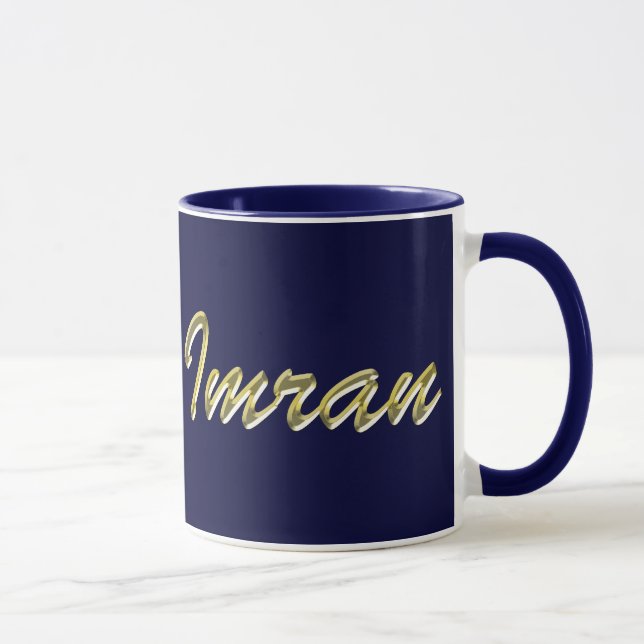 Caneca Mug de Bebendo de presente com marca de nome IMRAN (Direita)
