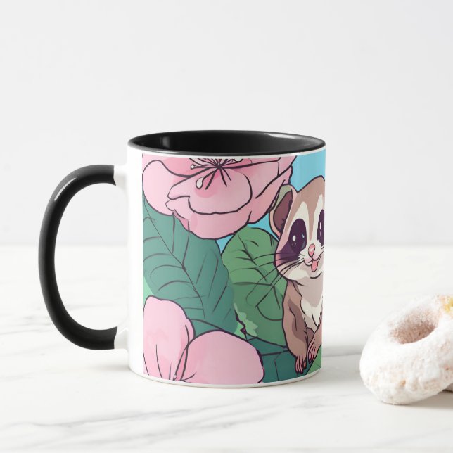 Caneca Mug de café cerâmico de 11oz com duas tonalidades (Com Donut)