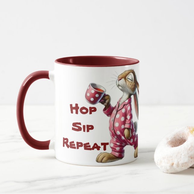 Caneca Mug de café com coelho personalizado (Com Donut)