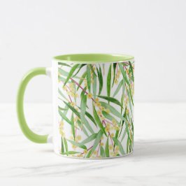 Caneca Mug de café com padrão australiano Wattle