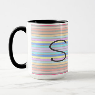 Caneca Mug de café com tiras de Pastel