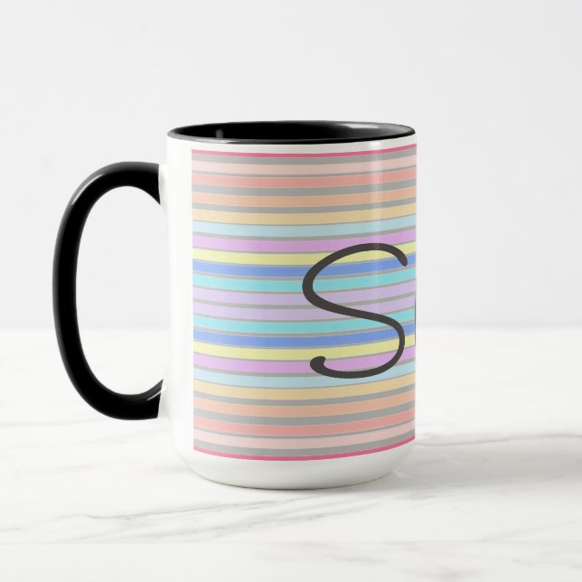Caneca Mug de café com tiras de Pastel (Esquerda)
