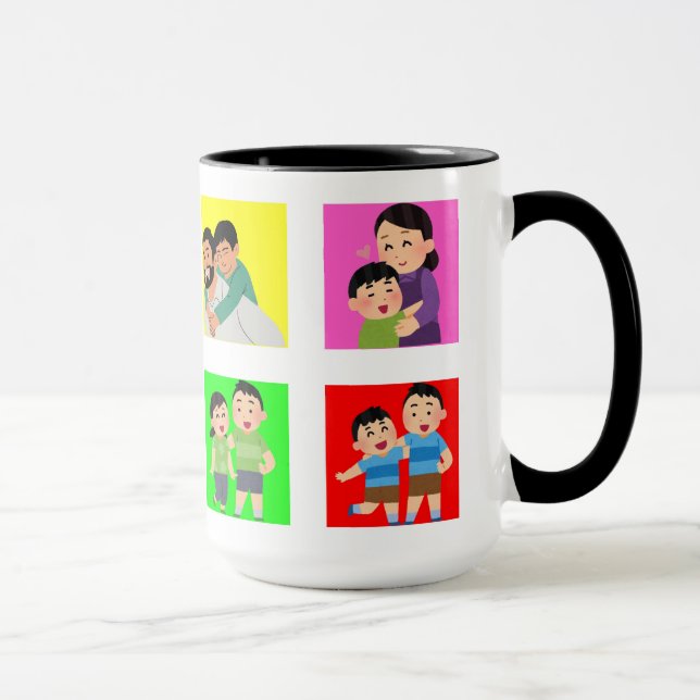 Caneca Mug de café da família para crianças (Direita)