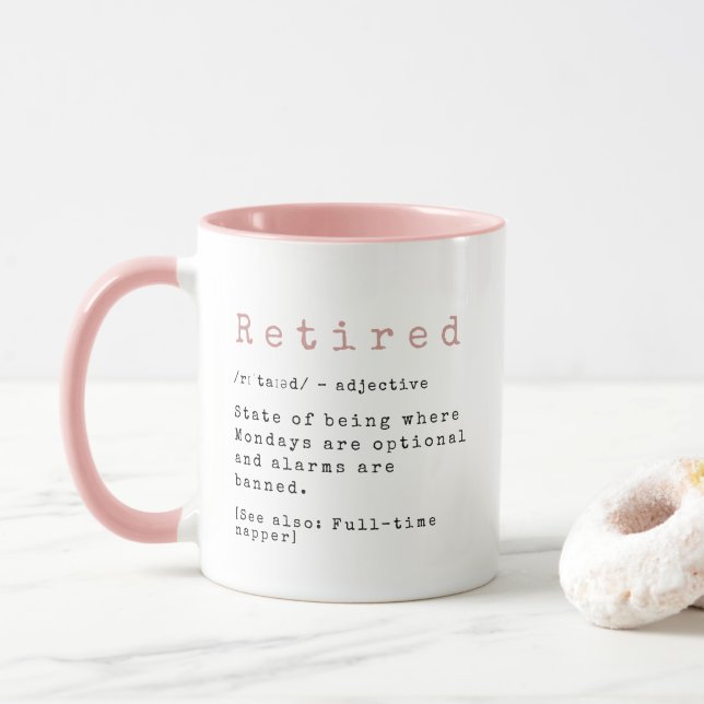 Caneca Mug De Café De Definição Aposentado - Napper De Ch (Com Donut)