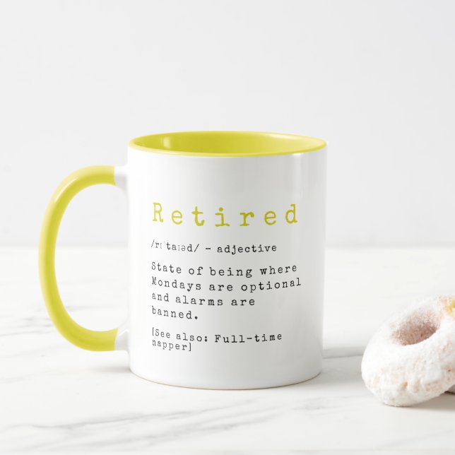 Caneca Mug De Café De Definição Aposentado - Napper De Ch (Com Donut)