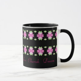 Caneca Mug de café de Design inspiração, cor-de-rosa, flu