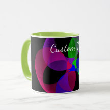 Mug de Café de Fusão Geométrica Multicolorida