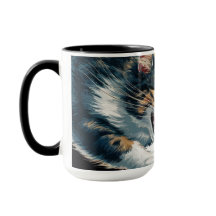 Mug de café de gato e rato