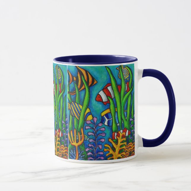 Caneca Mug de café de gemas tropical (Direita)