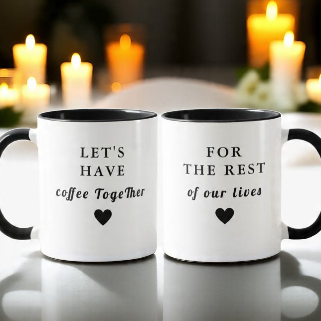 Caneca Mug de café do Casal personalizado | Sra. Wedding  (Criador carregado)