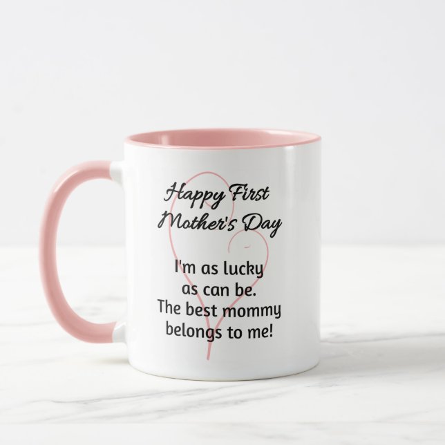 Caneca Mug de café do primeiro Dia de as mães para bebê (Esquerda)