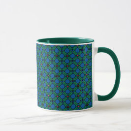 Caneca Mug de café festivo, Padrão de Holly de Natal