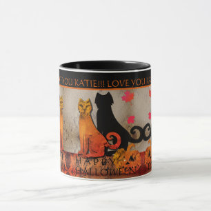 Caneca Mug de Café Gato de Duas Toneladas do Halloween