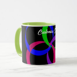Caneca Mug de Café Geométrico de Multicolores
