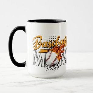 Caneca Mug de Café MoM de Baseball Personalizado