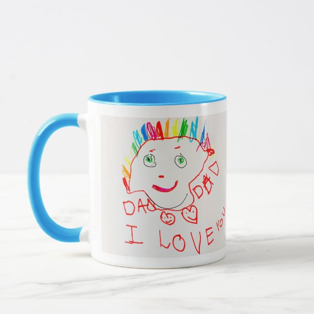 Caneca Mug de café personalizado com a arte do seu filho (Esquerda)