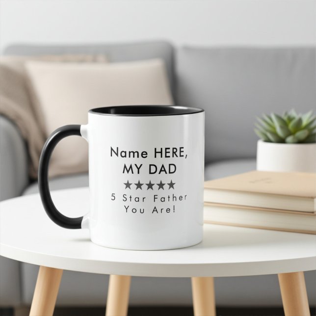 Caneca Mug de café personalizado com cinco estrelas (Criador carregado)
