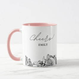 Caneca Mug de Café Personalizado de Casamento de Kansas C